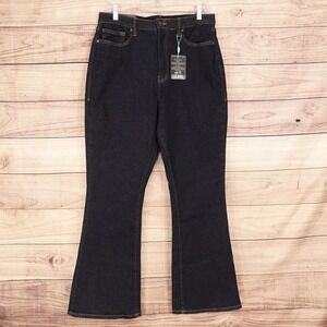 New! LuLaRoe Flare Jeans Womens 30 Blue Dark Wash Stretch Shaping 32x30.5 Denim